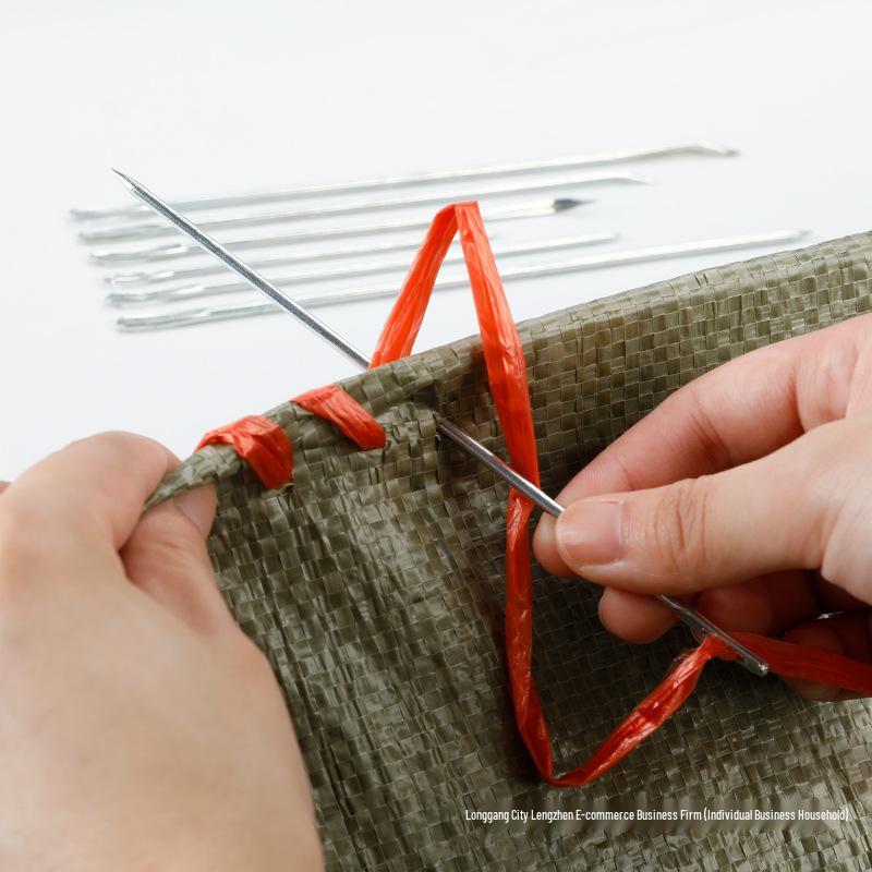 Large Burlap Knitting Bag with Thickened Needle and Snakeskin Pattern