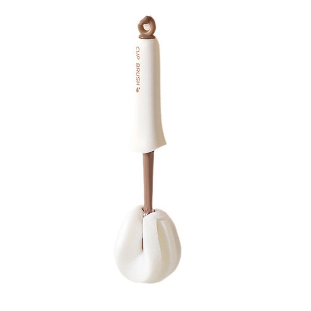 High Elastic Sponge Bottle Sponge Brush Soft Sponge Stain Removal Brush Kitchen Use бежевый