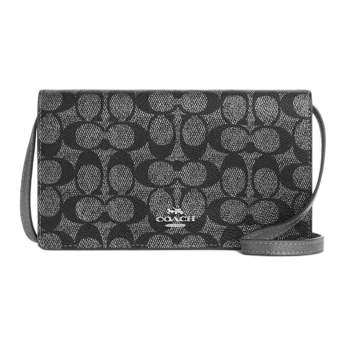 

Coach Anna 20 Logo Button Closure Coated Canvas Crossbody Shoulder Bag Small Women bags Bronze CX593-SVNI Basic Set (Bag+Dust Bag)