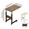 Fashion Portable Over Bed Table Adjustable Height with Wheels Bedside Table Desktop Computer Table Office Desk