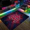 Boston Red Sox Design Křišťálový Sametový Koberec Útulný Ne?Protiskluzová tištěná předložka do ložnice, obývacího pokoje, předsíně