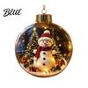 Coordinated Seasonal Arrangements Glowing Clear Christmas Ball Ornament Light Up Story Decoration with Warm LED 3D Winter Scene Baubles Light,