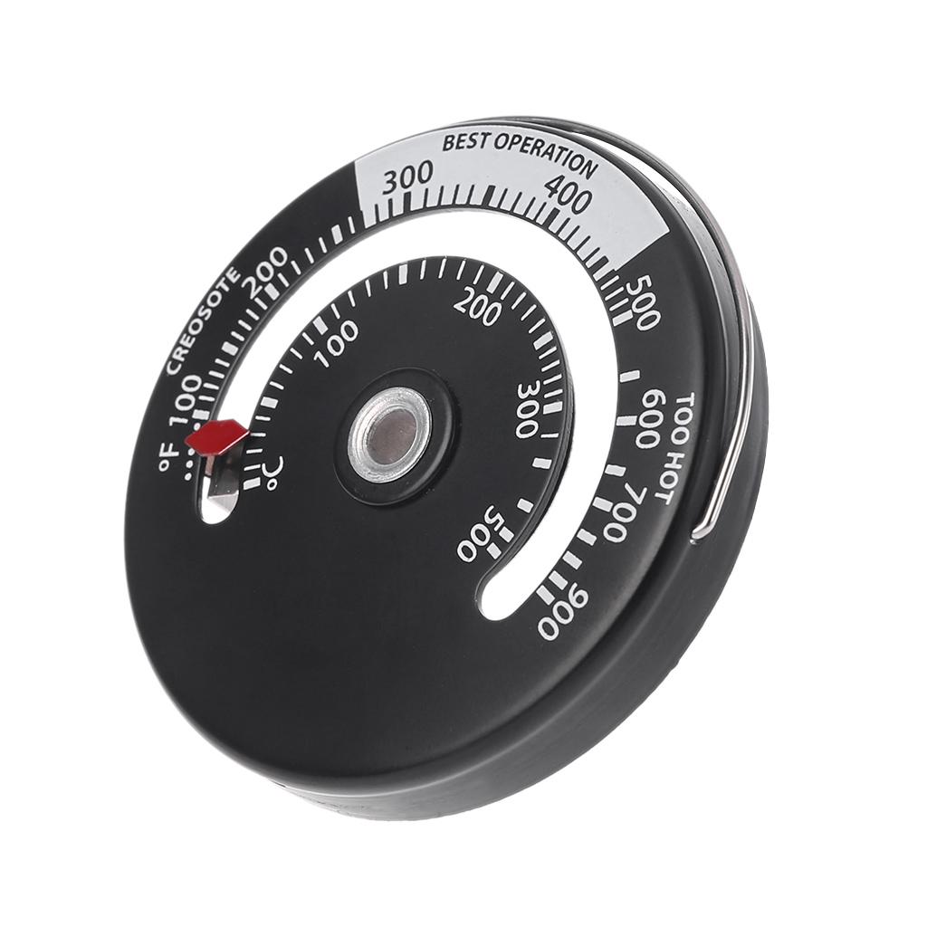 Langlebiges Magnetisches Kaminventilator-Thermometer Aluminiumlegierung mit Gürtelringen zur Temperaturmessung von Ofenherd