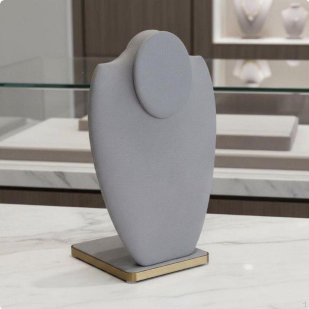 Necklace Display Bust Light Elegant Design Jewelry Mannequin Stand Stable Metal Base Portrait