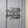 Personalized Durable Metal Address Sign: Name & Number Outdoor Wall Art