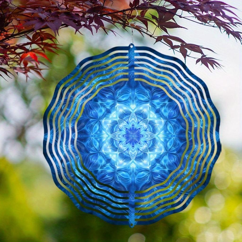Wind Powered 2D Spinner Sculpture for Garden No Electricity Needed Weatherproof Outdoor Wind Chime Decor for Yard Patio Balcony