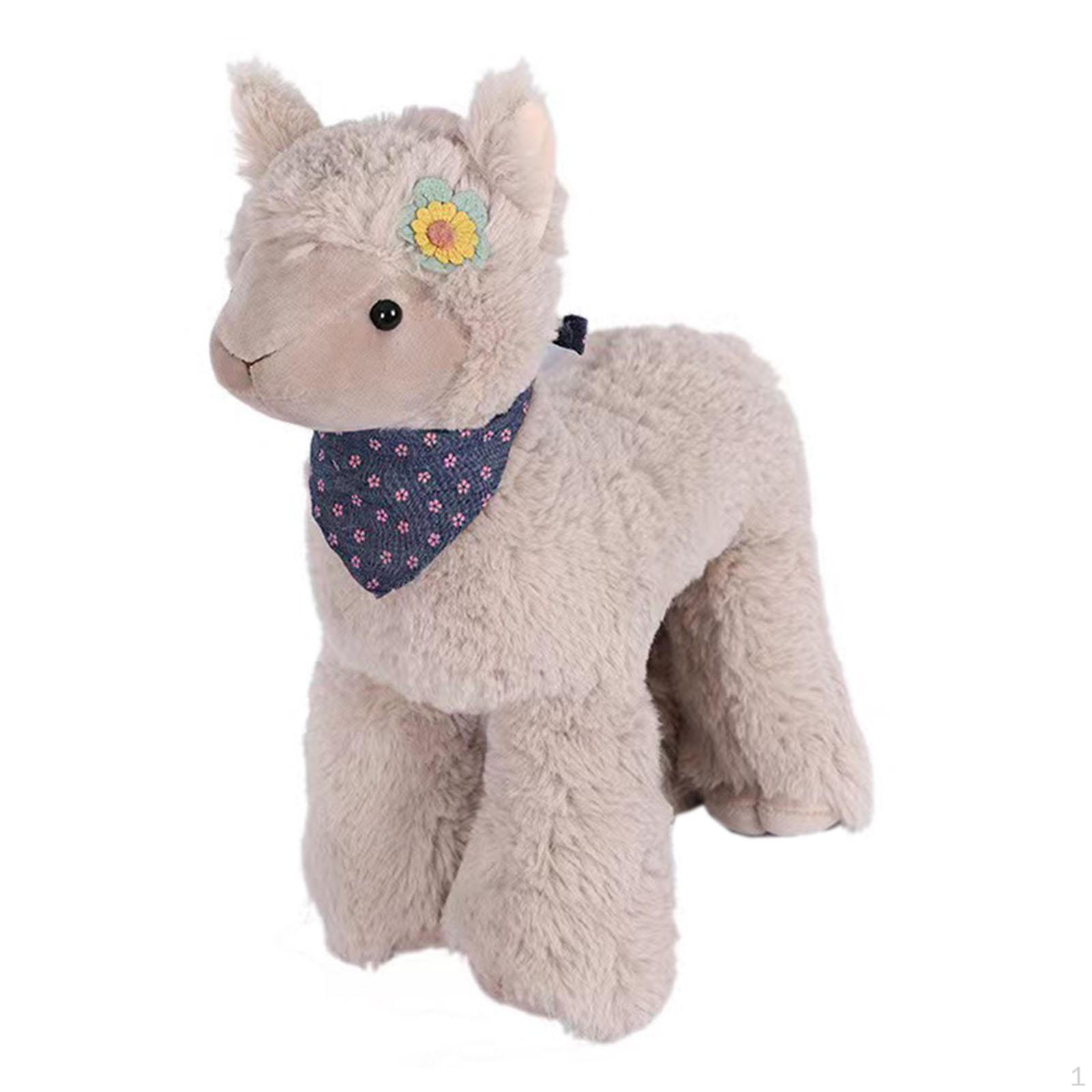 

Мягкая игрушка альпака - Милая фигурка пушистого животного S серый