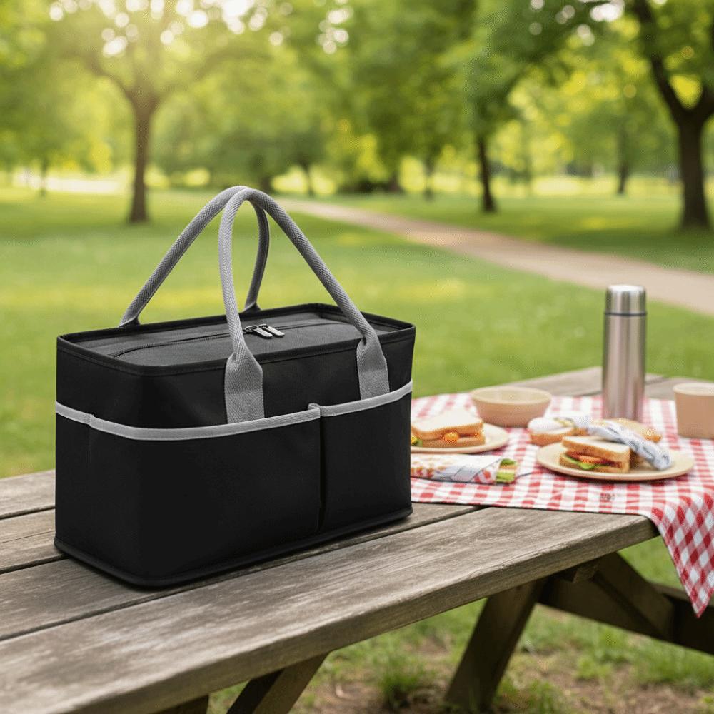 Multi-Pocket Thermal Bag Large Capacity Picnic Bag Portable Insulated  Lunch Bag  Outdoor Use