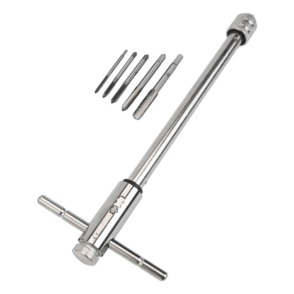For DIY Projects Heavy Duty Wrench Ratchet Wrench Adjustable Ratchet Tap Wrench Non-slip Grip Portable Tool Versatile Rotation