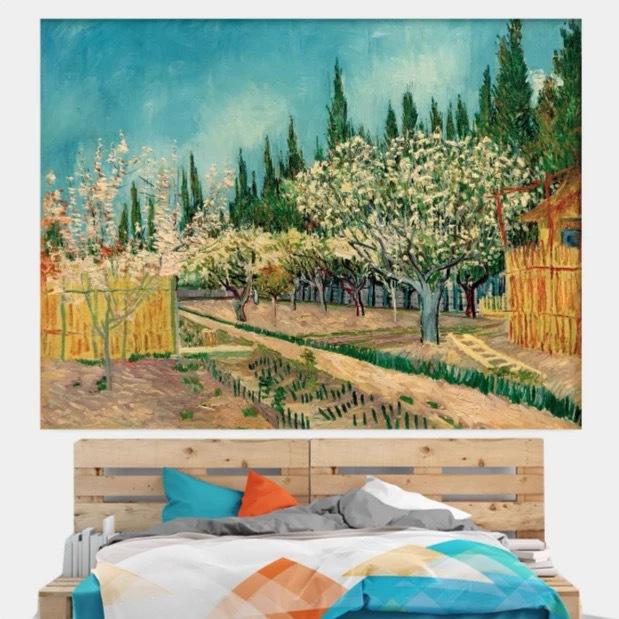 Landscape Background Cloth Ins Hanging Cloth Art Living Room Wall Cloth Bedside Decoration Tapestry Bedroom Wall Blanket