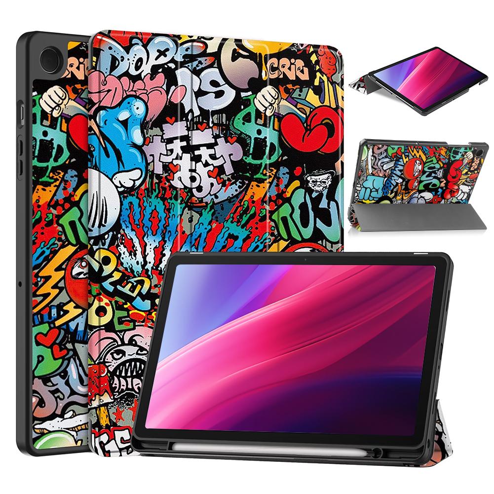 

Для Samsung Tab A9 Plus защитный чехол для планшета с тройной подставкой, защитный чехол с функцией автоматического пробуждения/сна из искусственной кожи для 11-дюймового планшета
