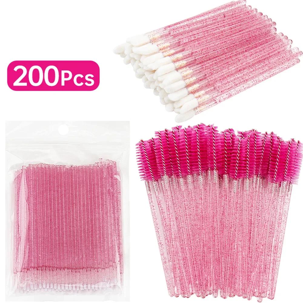 Eyelash Brush 200pcs Micro Brush Eyelash Extension Special Eyelash Removal Brush Lipline Cotton Brush for Eyelash Extension Tool