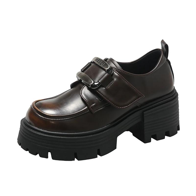 

Высококачественные модные туфли на высоком каблуке с квадратным круглым носком, женские туфли, осенние неглубокие однотонные универсальные повседневные туфли-лодочки 40