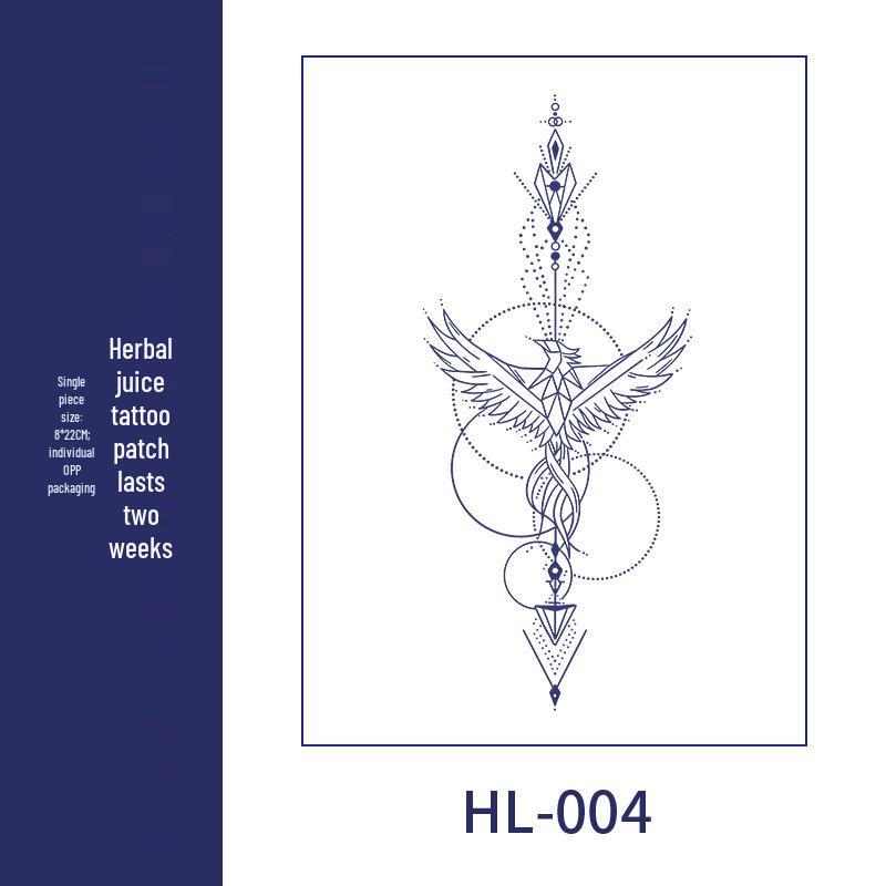 Large Semi-Permanent Waterproof American Style Flower & Plant Arm Tattoo Sticker for Men