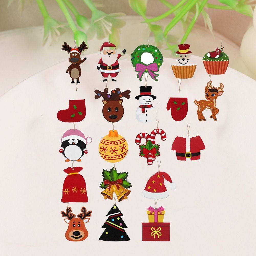 20/40 stk Delikat juletre anheng Tre Hengende Ornament Håndverk Julepynt Fest