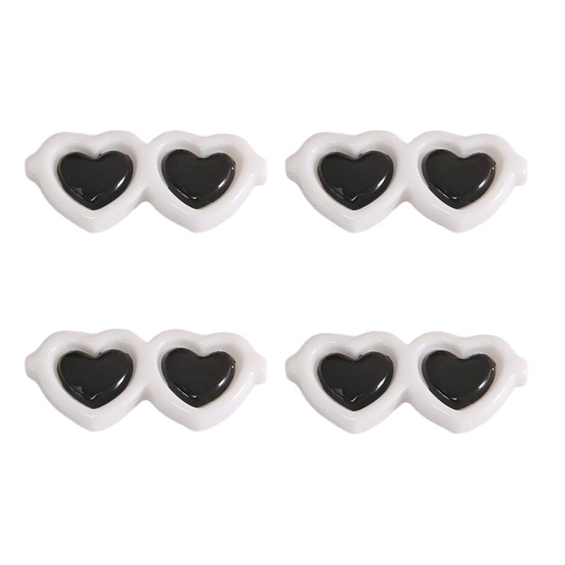 10pcs/bag Acrylic Heart-Shaped Glasses DIY Crafts To Make Jewelry Accessories