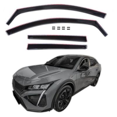 Luchtafweerders - Peugeot 408 (sinds 2022) - 4 stuks - Zwart getint acryl - Eenvoudige montage