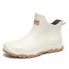 Fashion Summer Men's Ankle Rain Boots Outdoor Casual Men Hiking Fishing Water Shoes Non-slip Chef Work Boot Mans Waterproof Footwear