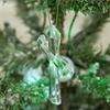 Klare Acryl Weihnachtsdekorationen Weihnachtskugel Elegante Religiöse Dekoration mit Aufhängeseil Winterparty Geschenk