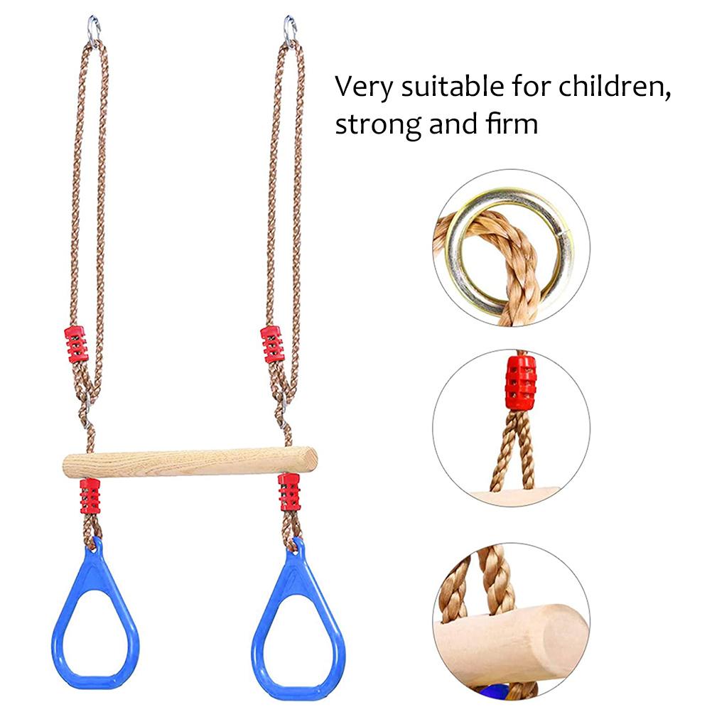 Swing Outdoor Children 120 kg Load Capacity Multifunctional Children"s Wooden Trapeze Swing Gym