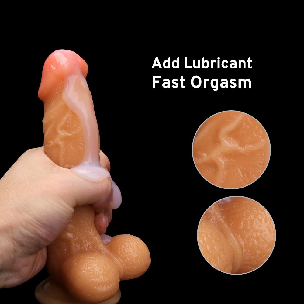 Silicone Realistic Dildo Women's Lesbian Rubber Dildo with Suction Cup Big Dick Penis Sexy Adult Toy