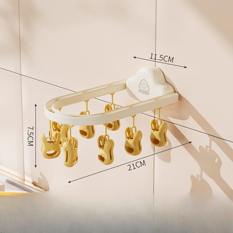 Wall Hanging Clouds Drying Socks Inside Hanger Multi-functional Home with Clip Drying Rack Students Non-slip Non-trace Sock Clip