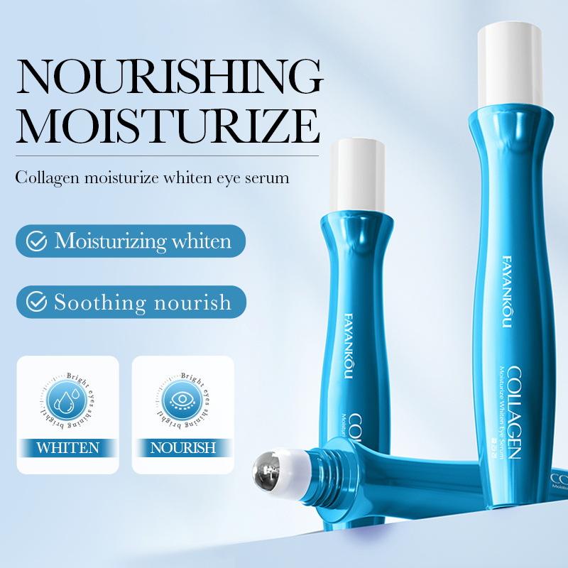 Ser de ochi Esență de rulare antirid Colagen Hidratant Albire Reparare Soluție de îngrijire a ochilor pentru îndepărtarea pungilor