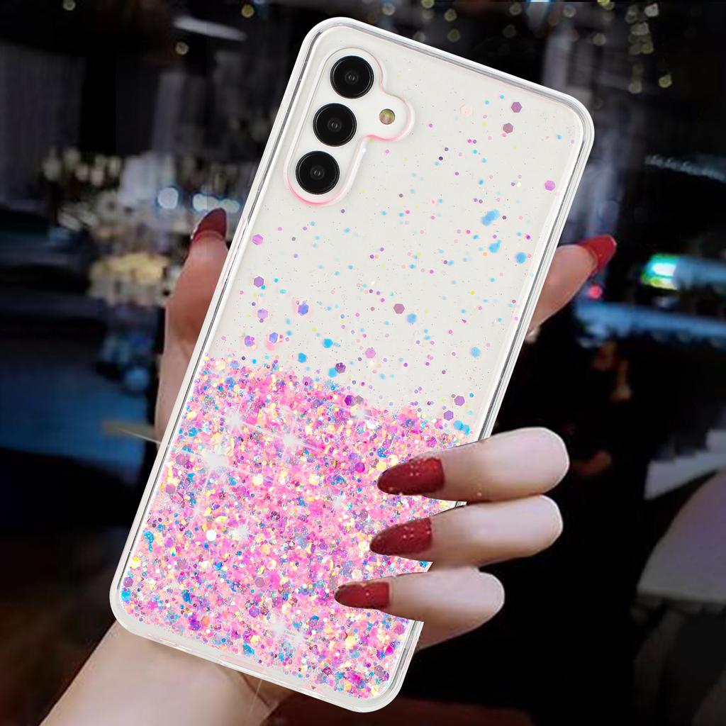 For Samsung Galaxy A35 5G Glow In The Dark Phone Case Epoxy TPU Glitter Sparkle Cover