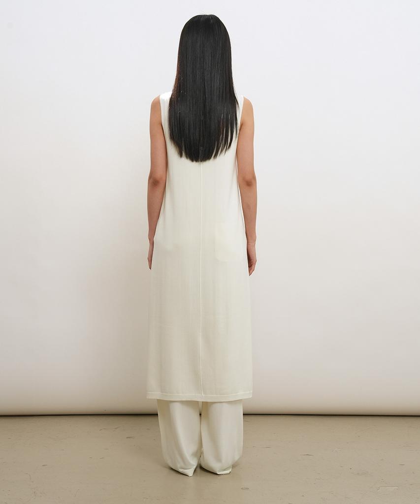 General Idea Temperature Cut Cool U-Neck Maxi Knit Dress [Ivory] / Gf2Lop512