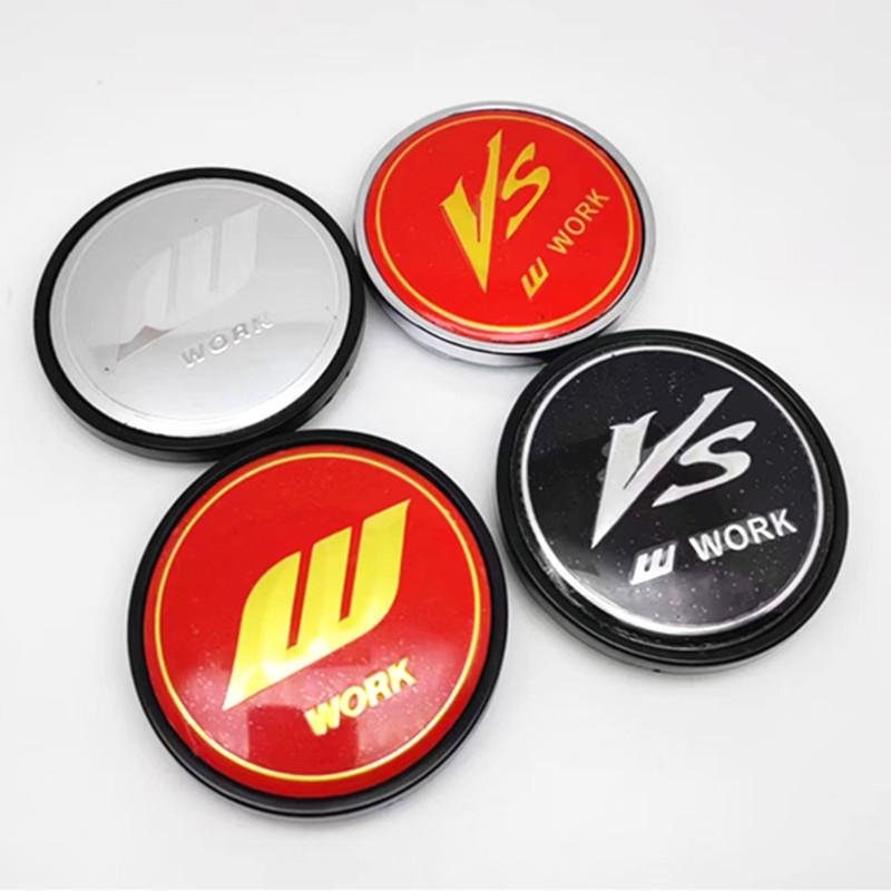4pcs 62mm 58mm Wheel Center Cap VS W Work Car Styling Rims Hubs Cover Dustprrof Accessories