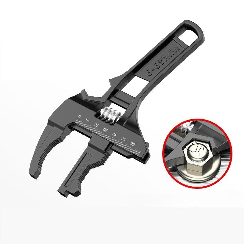 Cheie pentru Repararea Chiuvetei și Robinetului Deschidere Mare 6-68mm Reglabilă Cheie pentru Instalații Sanitare de Baie