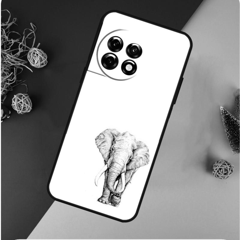 Cute Elephant For OnePlus 13 13R 12 12R 11 9 10 Pro 8T 9RT 10T 10R N20 N30 Nord CE 2 3 4 Lite Phone Case