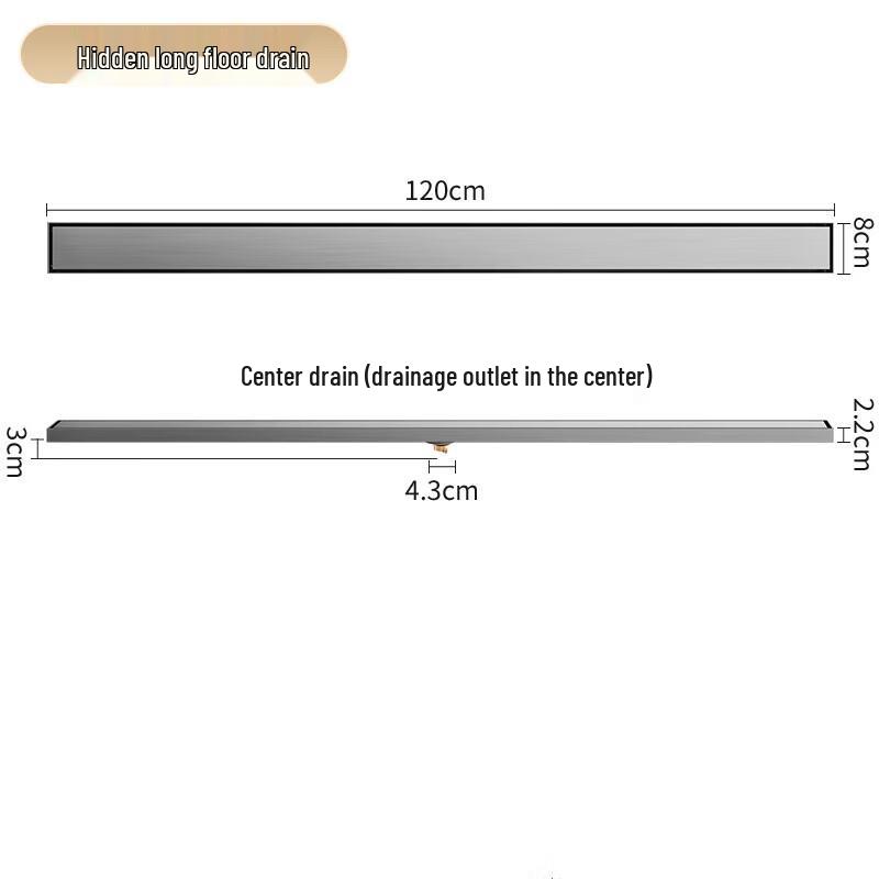 CHENDU Stainless Steel Square Bamboo Grate Floor Drain