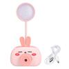 LED Faltbare Schreibtischlampe Cartoon Tier Multifunktionale Tischlampe Stifthalter Bleistiftspitzer für Zuhause BüroPink