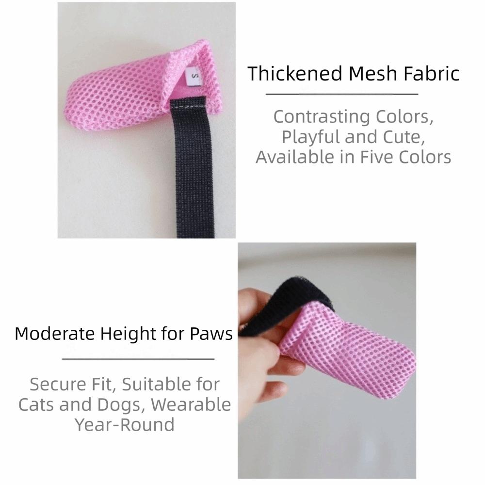 Mesh Cat Anti Scratch Cover Anti-Slip Cat Breathable Shoes Dog Socks  for Cats and Dogs