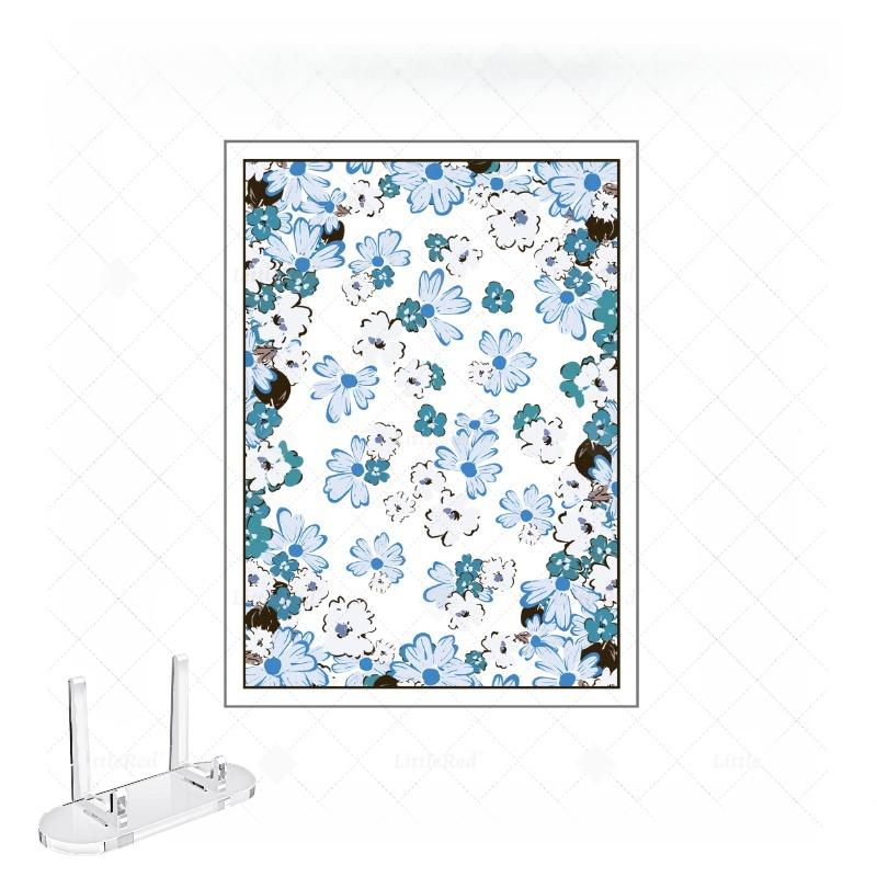 

Daisy Blossom Series Acrylic Photo Frames Lovely Flower Card Holder 3 Inch Anime Kpop Idol Card Sleeves Rotating Photocard Frame only frame синий