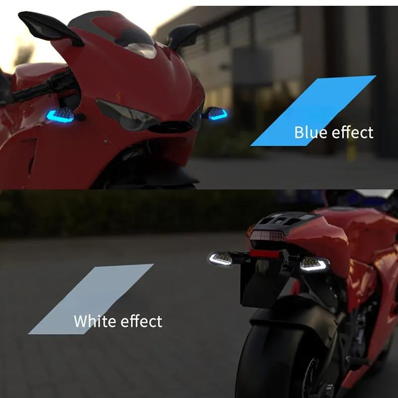 1Pair Motorcycle Signal Lights Motorbike LED Turn Warning Light Flashing Headlight Indicator Turn Signal Light For Yamaha Honda