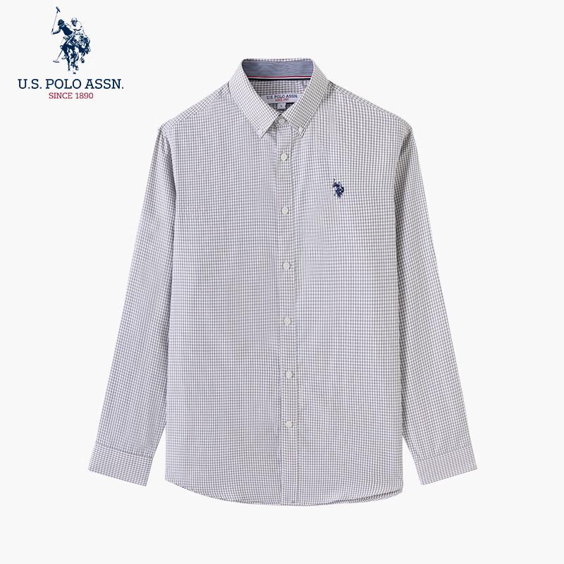 НАС. АССН ПОЛО. Мужская клетчатая рубашка с длинным рукавом в стиле business casual 2XL