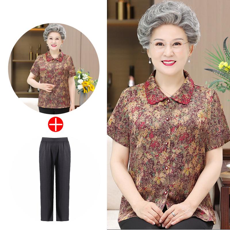 Summer Apparel for Mature Women: Short-Sleeved Shirts, Tops, and Outfit Sets
