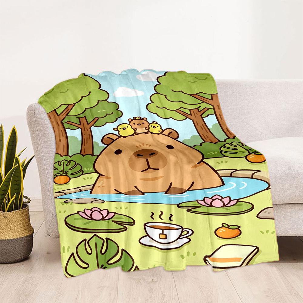 1pc Cute Bear Watching Stars Blanket Comfortable Soft Lightweight All Season Multi Purpose Blanket Travel Camping Picnics Sofa Office bedroom Friends