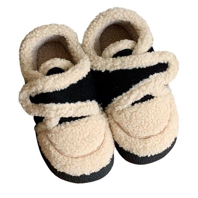 Bag heel cotton shoes women's winter thick-soled trampling feeling warm home snow boots commuting wear tide