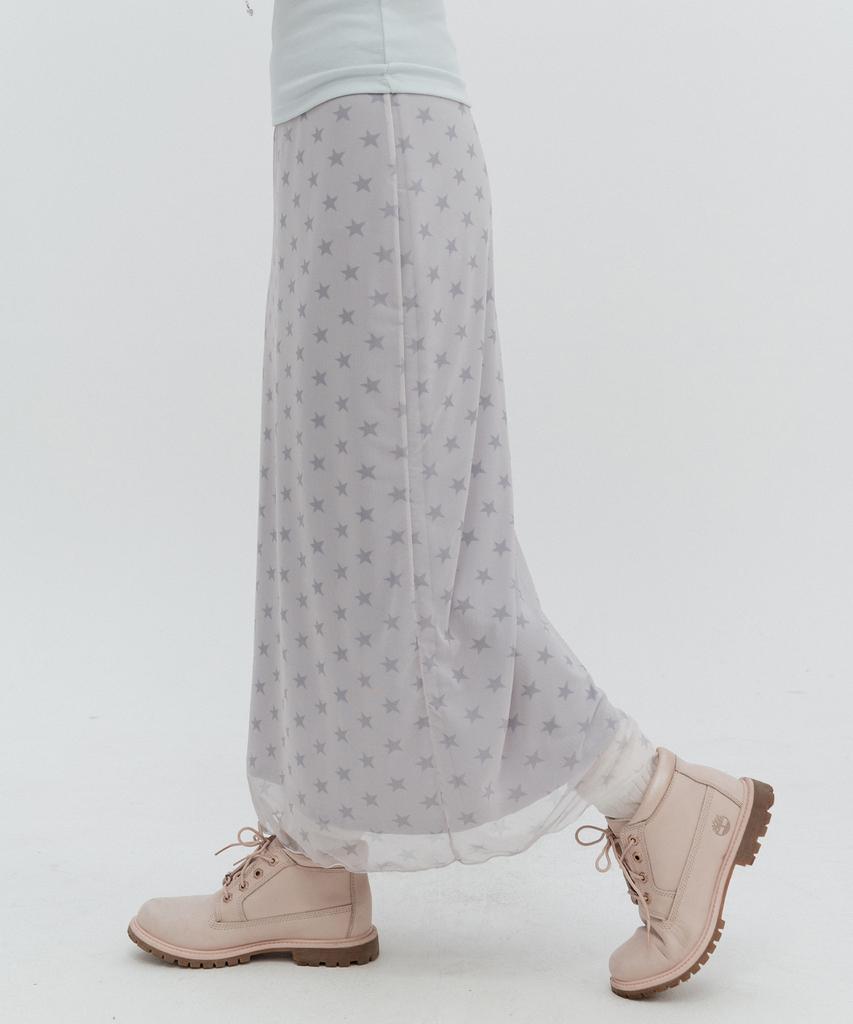 High School Disco Fog Star Mesh Skirt