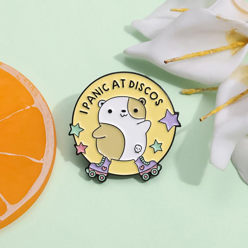 Cute Animal Shape Cartoon Letter Brooch Unique Alloy Badge For Men And Women