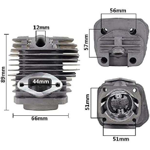 

JuzeLY Dual Channel Cylinder Piston Kit Fit For Zenoah 52cc 58cc 5800 5200 Chainsaw Chain Saw Accessories Garden Tool Parts Rebuild Kit (Color : 58cc