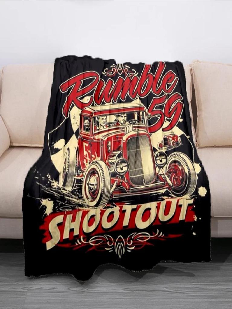 Retro Rock HipHop Music Trend Flannel Throw Blanket for Sofa and Bed Super Soft Mattress Cover