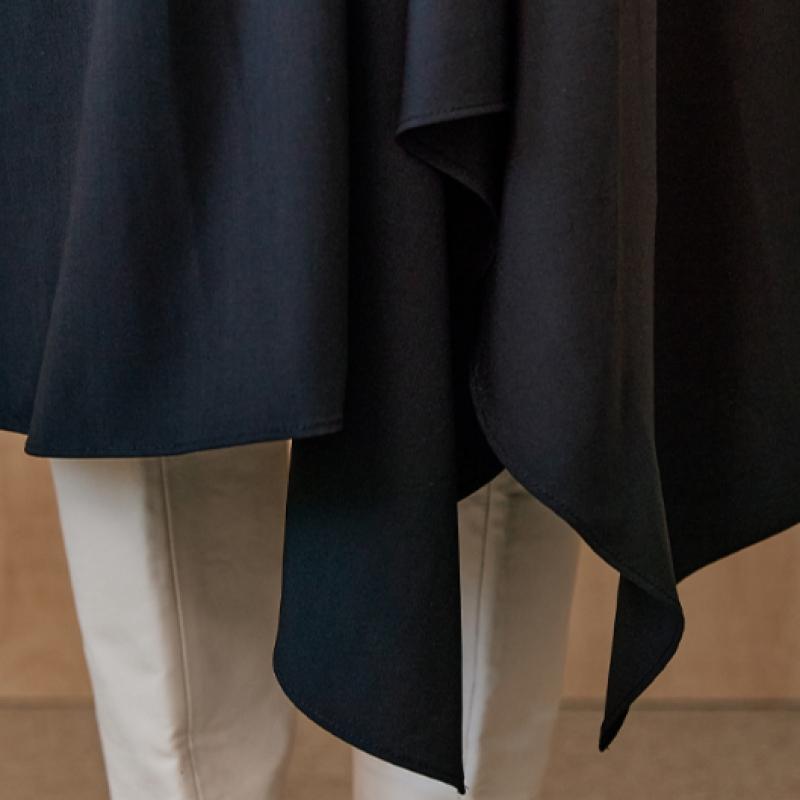 Maxza Unbalanced Drape Belted Shirt Dress Zd05qp600on