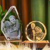 Custom Photo Candle Holder Glass Crystal Laser Engraving 3D Figure Photo Pet Photos Personalized Printing Eternity Souvenir Gift