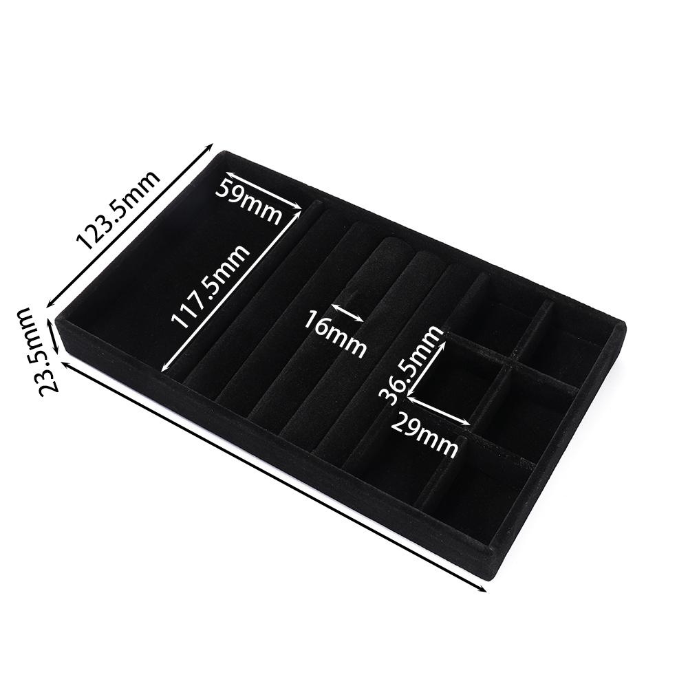 1Pc Jewelry Display Jewelry Storage Tray Jewelry Holder Portable Ring Earrings Necklace Organizer Box