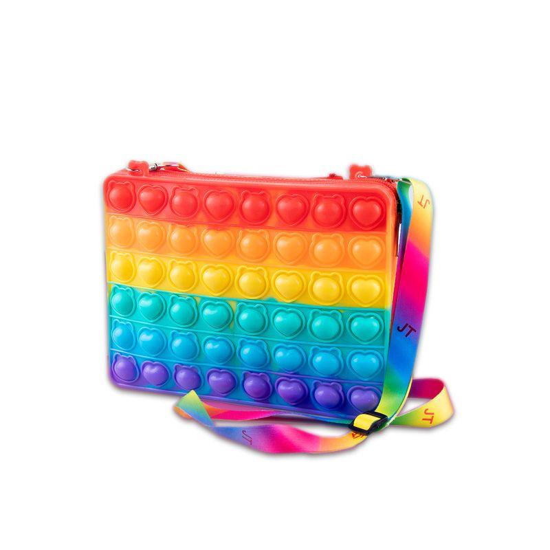 

It Pop Bag Ipad Case Stress Relief Toys Push Bubble Antistress Sensory Storage Rainbow