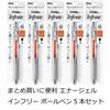 Pentel Ballpoint Pen Gel Ink Energel Infree 0.5mm Clear Shaft XBLN75TL-F Orange 5 Pieces
